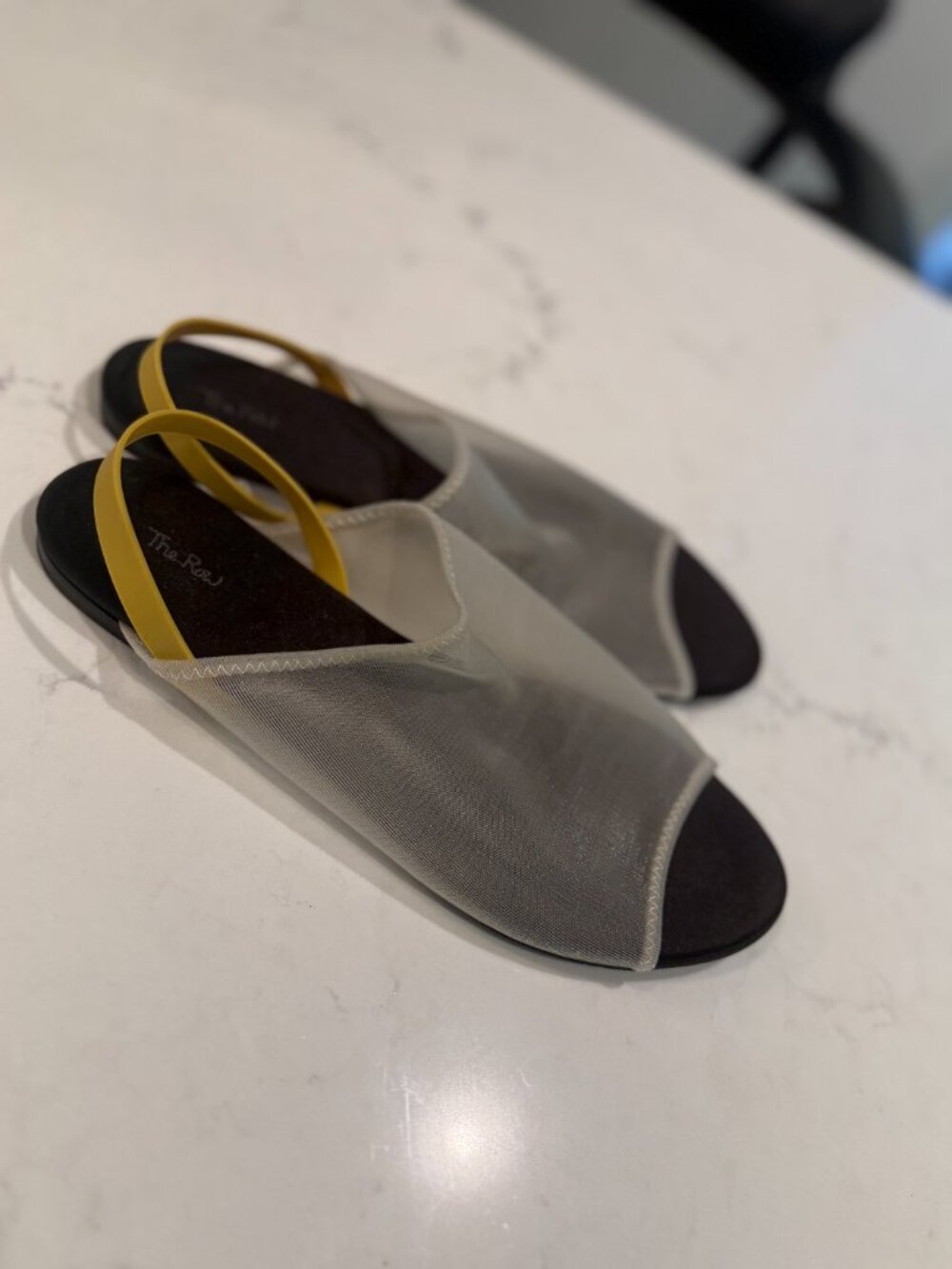 THE ROW Clear Mesh Slingback Flat Sandals - Picture 3 of 4